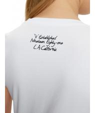 GUESS SS CN TRIANGLE FLOWER Baumwoll-T-Shirt purweiß - T-Shirts und Tops für Damen - 4