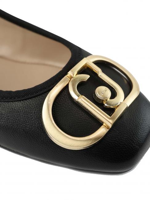 DAFNE 04 Ballerinas aus Leder Schwarz - Damenschuhe