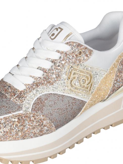 MAXI WONDER 73 Komplett glitzernde Plateau-Sneaker Goldglitter - Damenschuhe