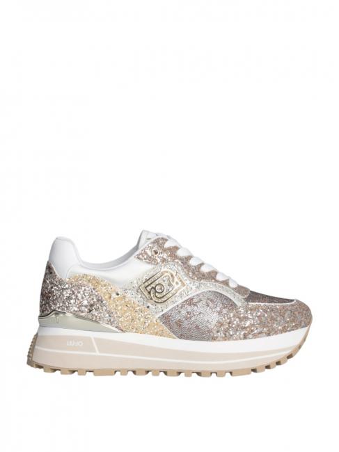 MAXI WONDER 73 Komplett glitzernde Plateau-Sneaker Goldglitter - Damenschuhe