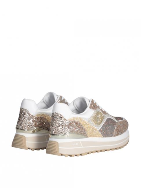 MAXI WONDER 73 Komplett glitzernde Plateau-Sneaker Goldglitter - Damenschuhe