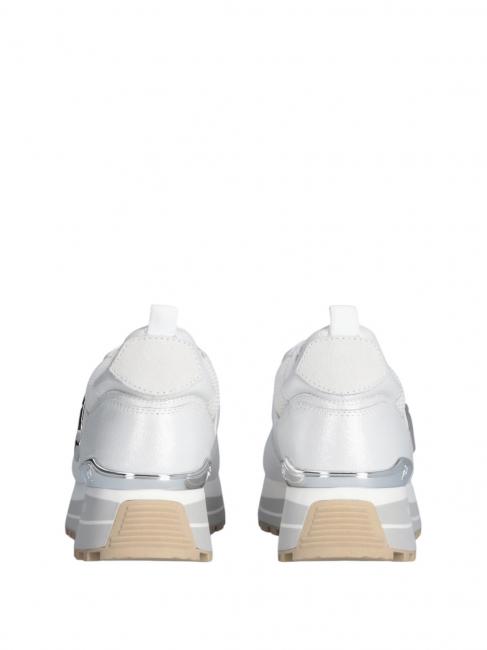 MAXI WONDER 01 Plateau-Sneaker aus Leder und Mesh Weiß - Damenschuhe