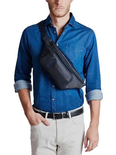 P16  Babytrage CHEVRON BLAU - Hüfttaschen