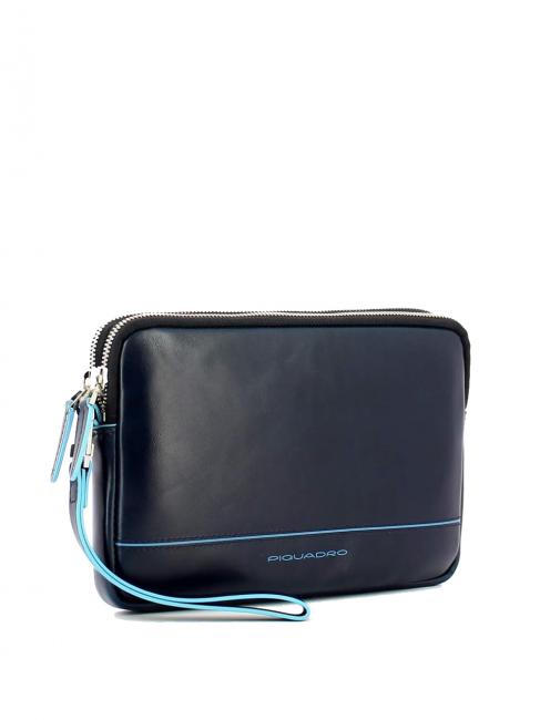 BLUE SQUARE Clutch aus Leder mit Manschette Blau - Umhängetaschen Herren