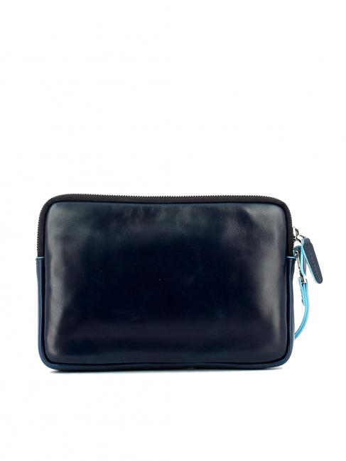 BLUE SQUARE Clutch aus Leder mit Manschette Blau - Umhängetaschen Herren