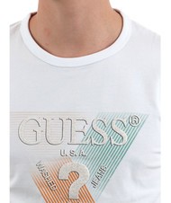 GUESS SS CN TRIANGLE Kurzarm-T-Shirt purweiß - Herren-T-Shirts - 3