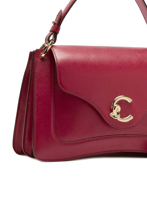 C-ME CALF COCKER Aktentasche aus Leder mit Schultergurt Sangria - Damentaschen
