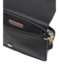 COCCINELLE C-ME Tasche aus gehämmertem Leder mit Klappe Schwarz - Damentaschen - 4