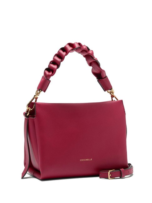 BOHEME Handtasche, mit Schultergurt, aus Leder Sangria/Haut - Damentaschen