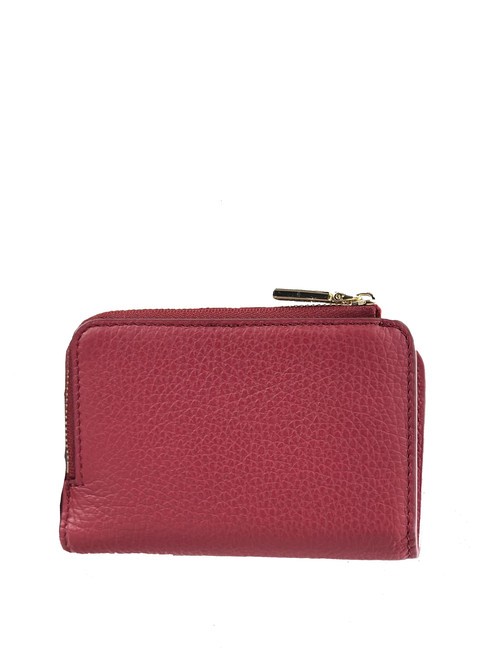 METALLIC SOFT Kleine Geldb&ouml;rse aus Leder Sangria - Brieftaschen Damen