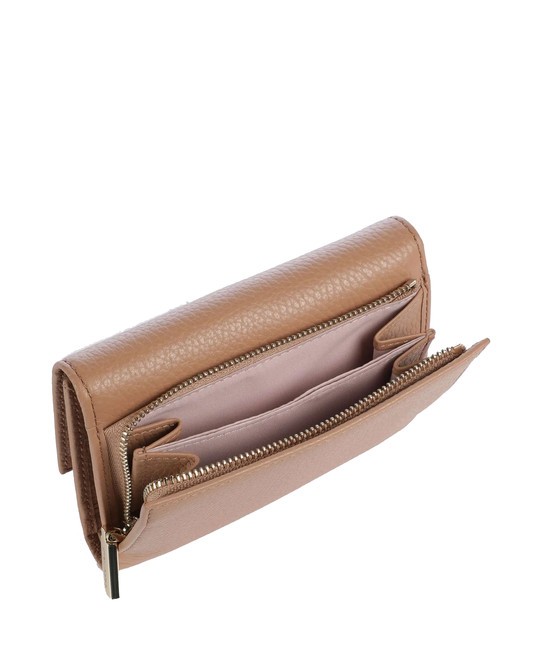 METALLIC SOFT Bifold-Brieftasche aus geh&auml;mmertem Leder H&auml;ute - Brieftaschen Damen