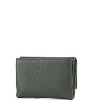 COCCINELLE METALLIC SOFT Bifold-Brieftasche aus geh&auml;mmertem Leder Algen - Brieftaschen Damen - 4