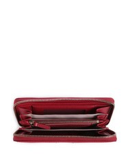 COCCINELLE METALLIC SOFT Geldb&ouml;rse aus strukturiertem Leder mit Rei&szlig;verschluss Sangria - Brieftaschen Damen - 2
