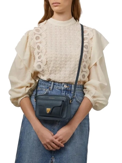 BEAT SOFT Minitasche aus strukturiertem Leder Mitternachtsblau - Damentaschen