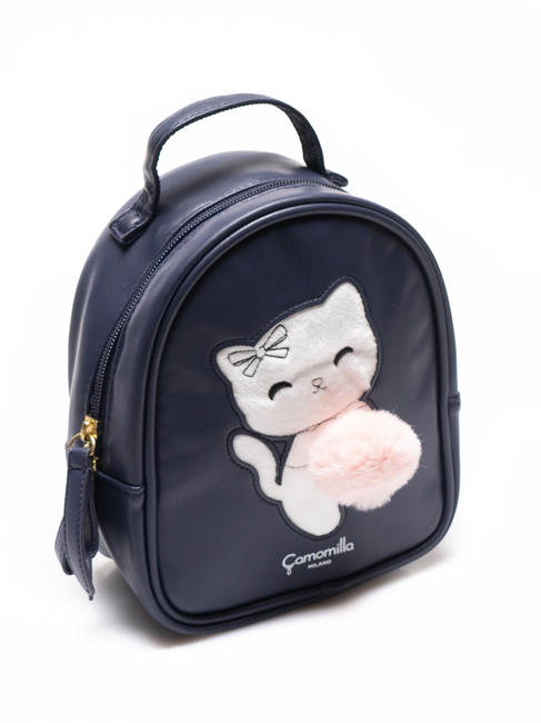 FURRY POM POM Mini-Rucksack blautief - Rucks&auml;cke f&uuml;r Schule &amp; Freizeit