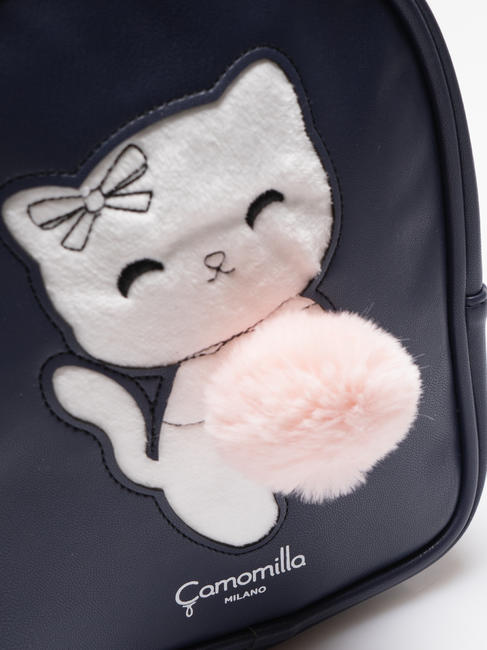 FURRY POM POM Mini-Rucksack blautief - Rucks&auml;cke f&uuml;r Schule &amp; Freizeit