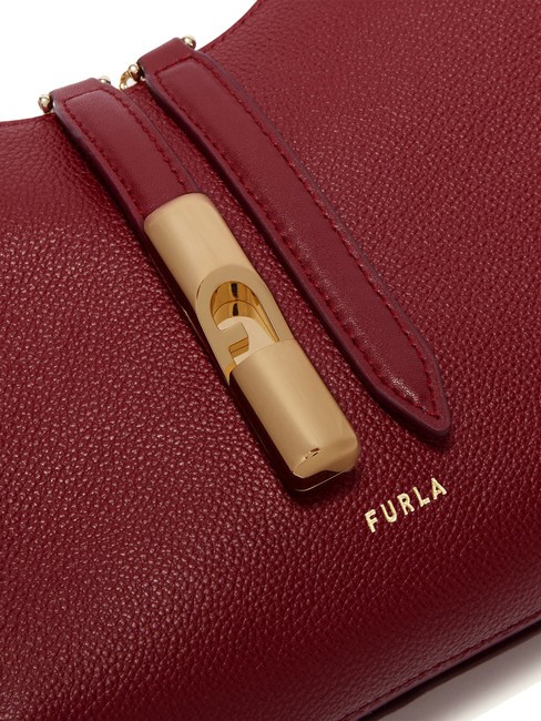 GOCCIA Umh&auml;ngetasche aus geh&auml;mmertem Leder KIRSCHE d - Damentaschen