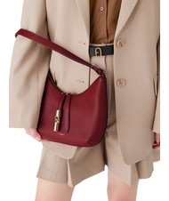 FURLA GOCCIA Umh&auml;ngetasche aus geh&auml;mmertem Leder KIRSCHE d - Damentaschen - 7