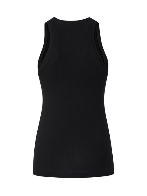 DISTINTO Geripptes Tanktop schwarze Limousine - T-Shirts und Tops für Damen