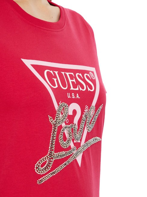 SS CN TRIANGLE LOVE Baumwoll-T-Shirt wildes Rot - T-Shirts und Tops für Damen