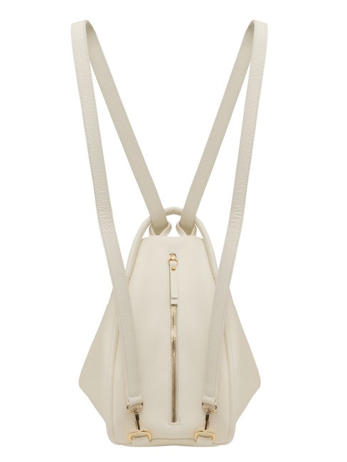 TRIO  Rucksack aus gehämmertem Leder Weiß - Damentaschen