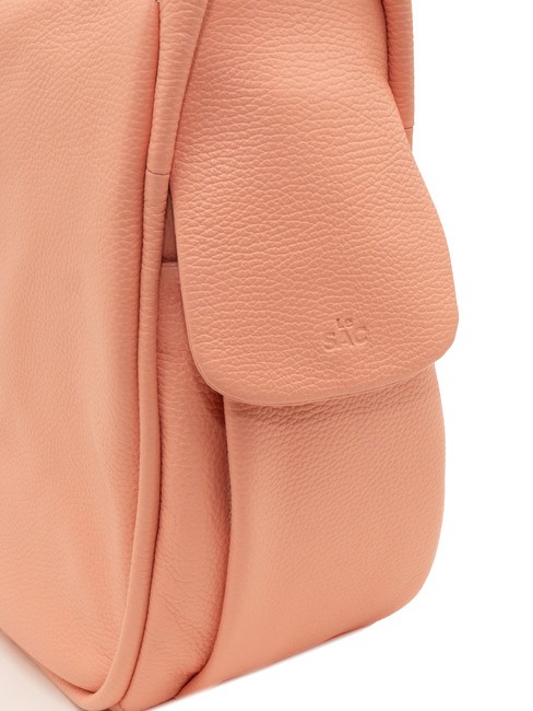 TRIO  Rucksack aus gehämmertem Leder altrosa - Damentaschen