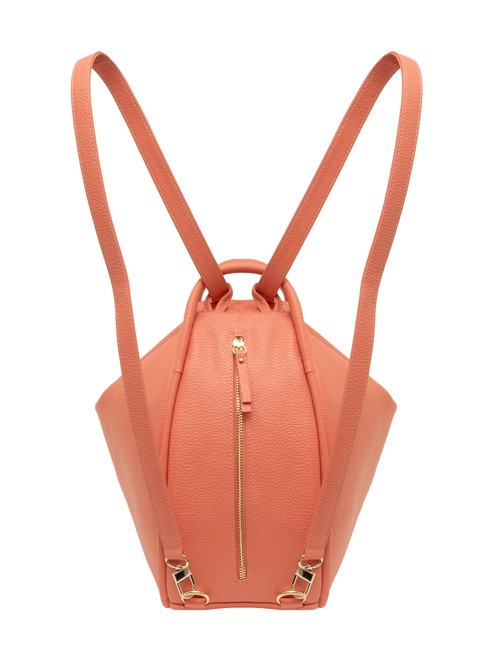 TRIO  Rucksack aus gehämmertem Leder Lachs - Damentaschen