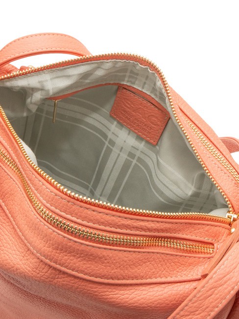 TRIO  Rucksack aus gehämmertem Leder Lachs - Damentaschen