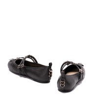 PINKO GIOIA Ballerinas aus Leder mit zwei Riemen schwarze Limousine - Damenschuhe - 3