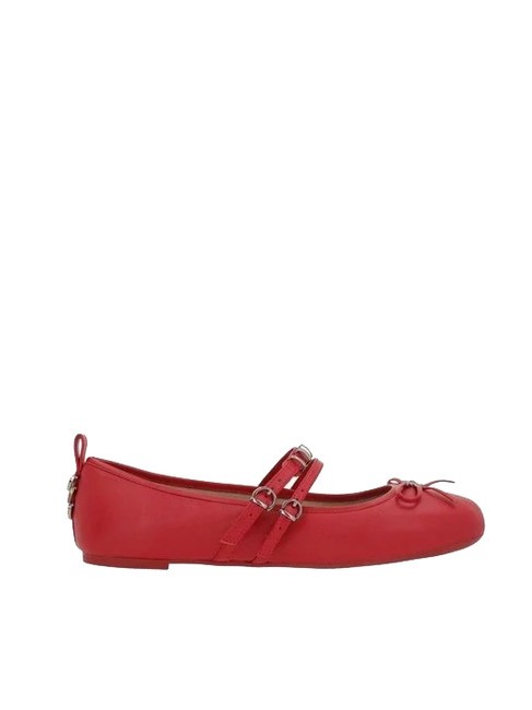 GIOIA Ballerinas aus Leder mit zwei Riemen Rot - Damenschuhe