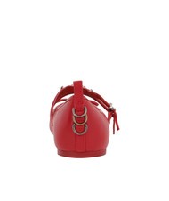 PINKO GIOIA Ballerinas aus Leder mit zwei Riemen Rot - Damenschuhe - 4