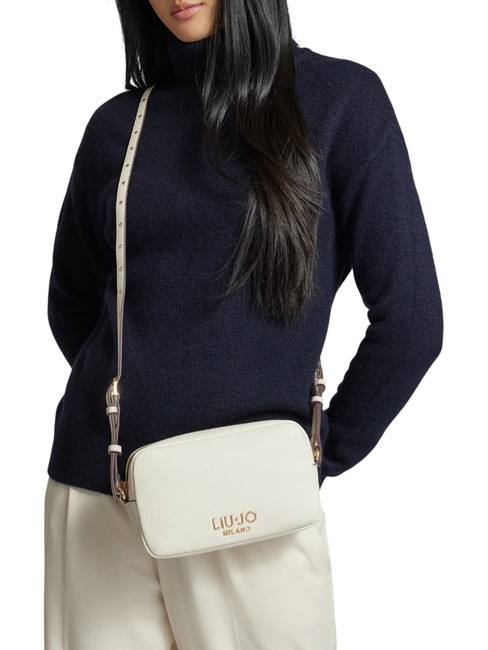 EVRIM Etui-Schlafzimmertasche mit Nieten Creme - Damentaschen