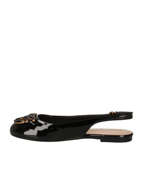 MAGGY Glänzende Ballerinas mit Slingback schwarze Limousine - Damenschuhe