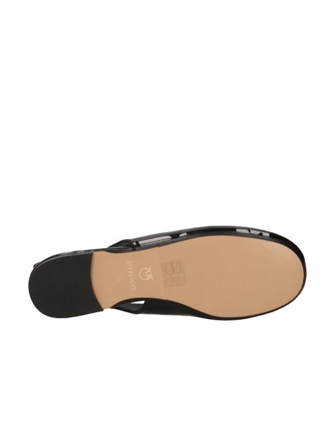 MAGGY Glänzende Ballerinas mit Slingback schwarze Limousine - Damenschuhe