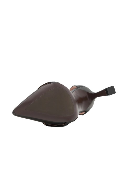 FERNANDA Lederpumps mit Riemen Schwarz - Damenschuhe