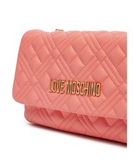 LOVE MOSCHINO QUILTED Kleine Umhängetasche Koralle - Damentaschen - 3