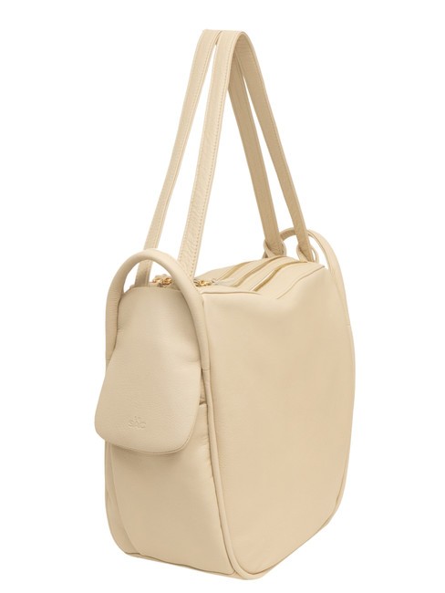 TRIO Rucksack aus Nappaleder Beige - Damentaschen