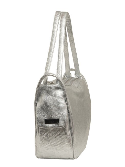 TRIO Rucksack aus Metallic-Leder Silber - Damentaschen