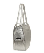 LESAC TRIO Rucksack aus Metallic-Leder Silber - Damentaschen - 3