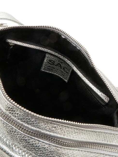 TRIO Rucksack aus Metallic-Leder Silber - Damentaschen