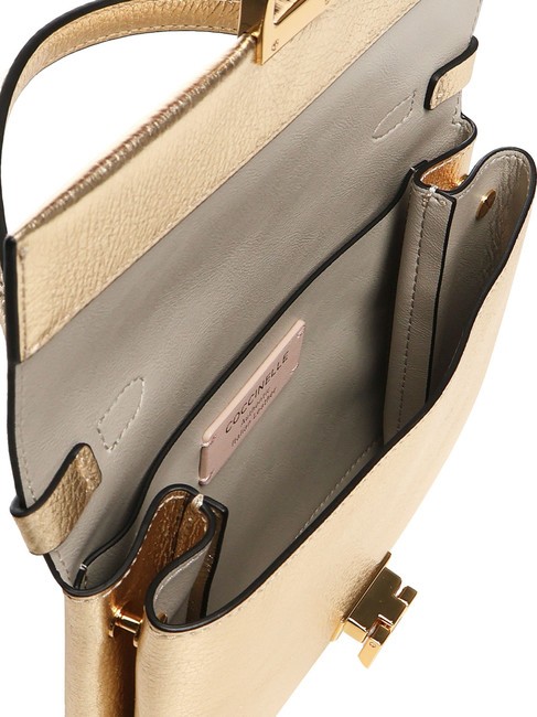 ARLETTIS Minitasche aus strukturiertem Leder golden - Damentaschen