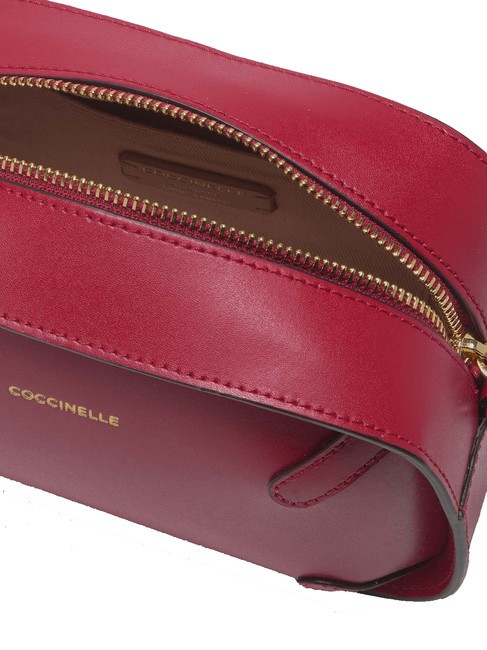 MALETA CALF Mini-Umhängetasche aus Leder Sangria - Damentaschen