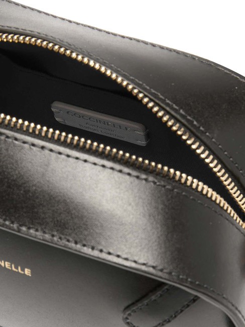 MALETA CALF Mini-Umhängetasche aus Leder Schwarz - Damentaschen