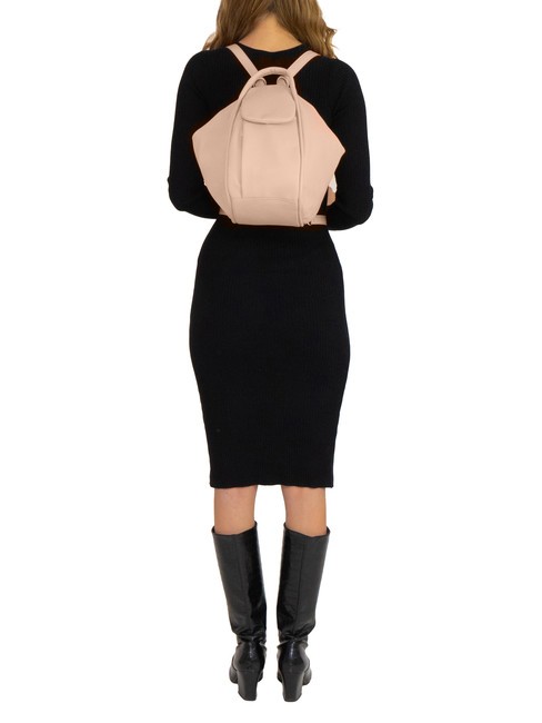 TRIO  Rucksack aus gehämmertem Leder Rose - Damentaschen