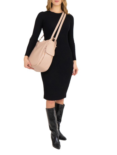 TRIO  Rucksack aus gehämmertem Leder Rose - Damentaschen