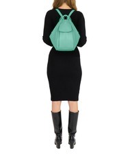 LESAC TRIO  Rucksack aus gehämmertem Leder helles Aquagrün - Damentaschen - 5