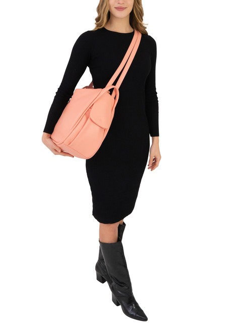 TRIO  Rucksack aus gehämmertem Leder altrosa - Damentaschen