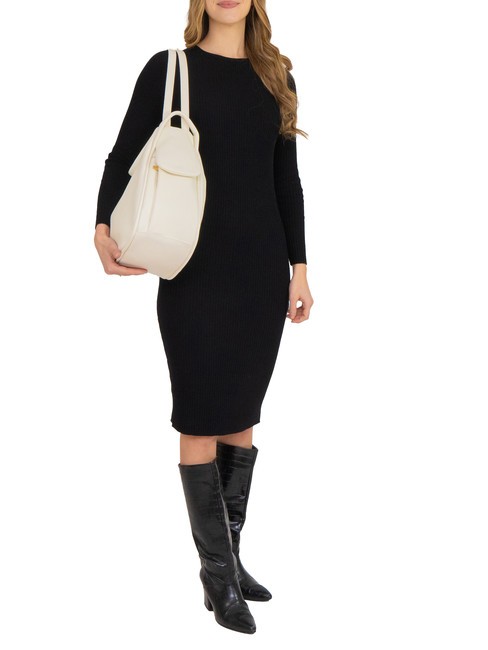 TRIO  Rucksack aus gehämmertem Leder Weiß - Damentaschen