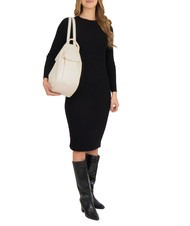 LESAC TRIO  Rucksack aus gehämmertem Leder Weiß - Damentaschen - 4