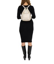 LESAC TRIO  Rucksack aus gehämmertem Leder Weiß - Damentaschen - 5